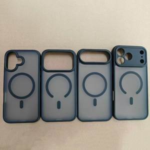 Da cảm thấy Matte TPU PC 13 15 Frosting trường hợp điện thoại cho <span class=keywords><strong>Iphone</strong></span> 17 màu đen cho <span class=keywords><strong>Apple</strong></span> 17 Pro Max <span class=keywords><strong>2025</strong></span> không khí 16 Pro Ins từ tính - Product Image 1