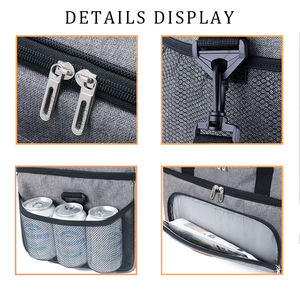 Sac isotherme pliable en tissu Oxford, imperméable, grande capacité 30L, personnalisable, pour le transport de repas - Product Image 6