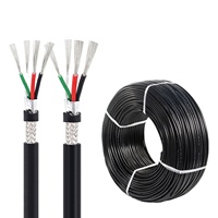Kabel Otomotif 4-Konduktor UL2725 Berpelindung Ganda Khusus 26awg+28awg Tembaga Berlapis Timah Berisolasi PVC 80 30V Sinyal USB2.0 Data