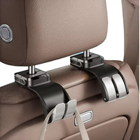 Mashale Crochet universel pour dossier de siège de voiture - Robuste en zinc anti-rayures pour sacs et accessoires, fixation sur appuie-tête de voiture, crochet pour dossier de siège de voiture