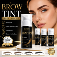 Teinture pour cils waterproof, gel teinté pour sourcils vegan, gel coiffant teinté pour sourcils, marque privée
