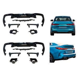 Accessoires automobiles en gros Diffuseur <span class=keywords><strong>de</strong></span> pare-chocs arrière <span class=keywords><strong>de</strong></span> style M235i avec embouts d'échappement pour BMW F44 M-Tech Diffuseur noir brillant - Product Image 1