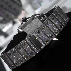 Orologio Meccanico di Lusso in Acciaio Inossidabile con Diamanti Sintetici VVS, Stile Hip Hop, Automatico, Testato con Tester per Diamanti - Product Image 5