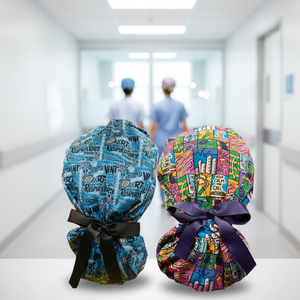 Cuffia Chirurgica in Cotone Stampato con Bottoni, Regolabile per <span class=keywords><strong>Capelli</strong></span> Lunghi, Accessorio Ospedaliero per Donne e Professioniste della Bellezza - Product Image 6