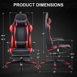 Commercio all'ingrosso personalizzabile stile base PC Gamer sedia da corsa a buon mercato prezzo reclinabile in pelle sedile da gioco per <span class=keywords><strong>Computer</strong></span> per uso ufficio - Product Image 2