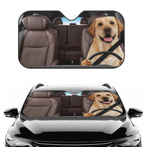 Parasole Personalizzato per Parabrezza con Foto di Animali Domestici, Divertente Parasole Anteriore per <span class=keywords><strong>Auto</strong></span> con Cane e Gatto, Pieghevole e Rinfrescante con Protezione dai Raggi UV per Automobile - Product Image 1