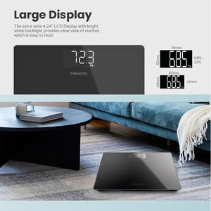 ट्रांसस्टेक नए 250 किलोग्राम बड़े क्षमता वाले होम फ्लोर बाथरूम स्केल डिजिटल बॉडी वजन घटाने - Product Image 5