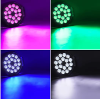 Par lumière LED 18X10W RGBW 4-en-1 avec contrôle DMX512 IP33-Éclairage de lavage mobile professionnel pour DJ/scène de mariage