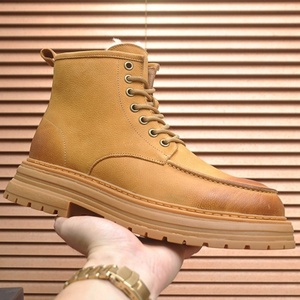 Zapatos de Diseñador Originales de Lujo 2025, Impermeables, hasta la Rodilla, con Cordones, de Cuero Genuino, con Punta de Acero, Ligeros, Duraderos, Térmicos, para Invierno - Product Image 3