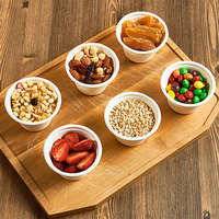 Gobelets à condiments en fibre de bagasse de 4 oz gobelet à soufflé en papier jetable contenant biodégradable naturel pour charcuterie trempettes sauce tastin