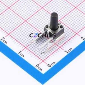GT-TC102B-H110-L1 Tactile Switch Through hole,6.1x6.1mm Switch Single Pole Single Throw Round Button 2.5N Right Angle Insert - Product Image 1