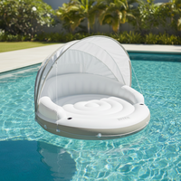 Lit flottant gonflable en PVC pour piscine, grande île pour couple, usage commercial extérieur