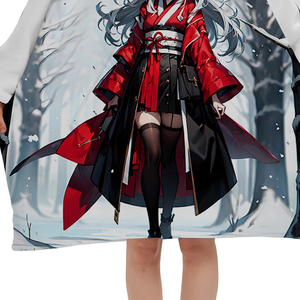 Biểu Tượng Tùy Chỉnh Sang Trọng Flannel Quá Khổ Áo Mùa Đông Mặc Anime Sherpa Chăn Với Dệt Kỹ Thuật Logo In - Product Image 5