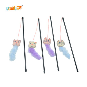 ผู้ผลิต Famipet รับผลิตตามสั่ง ขายส่ง ของเล่นแมวแบบใหม่ ดีไซน์สัตว์หลากสีสัน ของเล่นแมวแบบมีด้ามจับ ตลกขบขัน พร้อมแคทนิป - Product Image 1