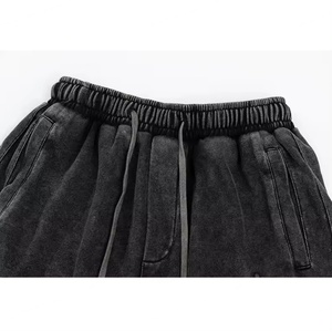 Custom logo Cotton Men <b>Long</b> Drawstring Acid Wash <b>Shorts</b> Street French Terry Sweat <b>Shorts</b> Men Acid Wash <b>Shorts</b> - Product Image 3