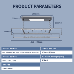 Cintre <span class=keywords><strong>de</strong></span> rangement mural au <span class=keywords><strong>plafond</strong></span> électrique multifonctionnel <span class=keywords><strong>de</strong></span> haut niveau pliable en métal étendoir à <span class=keywords><strong>linge</strong></span> à usage domestique pour la cuisine - Product Image 6