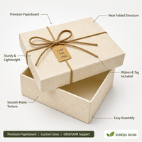 Beige Leere Geschenkbox Minimalistische Premium-Verpackungsbox für Schal Feiertags- & Geburtstagsgeschenk