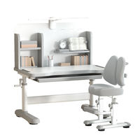 Ensemble table et chaise d'étude ergonomique moderne en métal pour enfants, rose/bleu/gris, durable, facile à assembler, pour la maison, le bureau, la chambre, le salon, les enfants