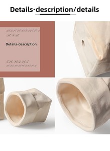 Personalità creativa uso domestico in ceramica sacchetto di carta Kraft verde edera succulenta <span class=keywords><strong>Cactus</strong></span> <span class=keywords><strong>vaso</strong></span> <span class=keywords><strong>da</strong></span> tavolo <span class=keywords><strong>vaso</strong></span> <span class=keywords><strong>da</strong></span> tavolo - Product Image 4