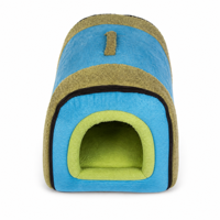 Lit pour chat en peluche, nid douillet rembourré en éponge, 45x34x31cm pour petits chats et chatons, lavable en machine, lit semi-fermé