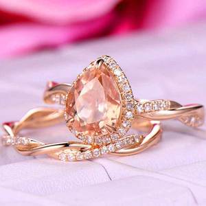Anello Impilabile con Micro Zirconi a Goccia d'Acqua, Gioiello da Mano per Matrimonio e Fidanzamento - Product Image 4