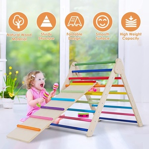 Montessori đồ nội thất sân chơi trong nhà leo khung tăng trẻ phát triển thể chất và vui vẻ leo núi đá - Product Image 4