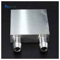 High Quality 40x40mm Mini Silver Aluminum Water Liquid Cooler 40mm Heatsink Heat Sink Computer CPU 12706 Peltier Cooling Block