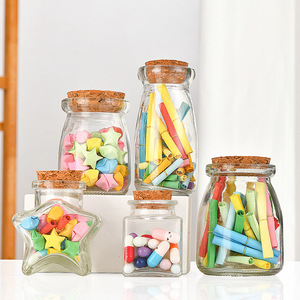 Barattolo di vetro trasparente a forma di stella a cinque punte alla deriva di vetro che desidera bottiglie con sughero-per decorazioni per la casa <span class=keywords><strong>e</strong></span> decorazioni per eventi - Product Image 5