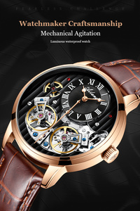 Ailang 8821b đồng hồ chính hãng mới công nghệ đen Đồng hồ cơ nổi tiếng tự động chống nước Đồng hồ nam rỗng - Product Image 2