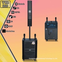 Columna de Sonido Inalámbrica OEM al por Mayor TTD-1510 para Exteriores, Altavoz Line Array de 15 Pulgadas con Batería Recargable de 80+20W de Alta Potencia