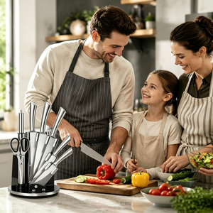 Wholesales 7pcs Kitchen <b>Knife</b> <b>Sets</b> Stainless Steel <b>sharp</b> Blade with Acrylic Holder - Product Image 4