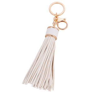 Gland en cuir pu de couleur avec fabricant de porte-clés glands en métal doré pour ornement de sac pour femmes - Product Image 5