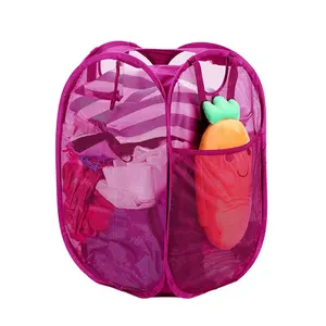 Classic Design Foldable Pop-Up Laundry Basket Hamper Hot Storage for Dirty Clothes Sewn Technique