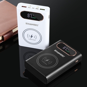 DIY 4x rechargeable <span class=keywords><strong>18650</strong></span> 21700 QC PD FCP AFC 22.5W boîtier d'alimentation à charge rapide 15W boîtier de banque d'alimentation à charge sans fil pour 10000mah - Product Image 1