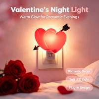 Romantische Cupido Pijl Hart 3D LED Stekker Nachtlampje Valentijnsdag Cadeau Decoratieve Lamp voor Slaapkamer Wand Huisdecoratie Groothandel