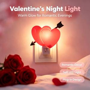 Lampe de nuit LED 3D romantique en forme de flèche de Cupidon, cadeau de la Saint-Valentin, lampe décorative pour chambre à coucher, décoration murale, vente en gros - Product Image 1