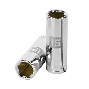 Juego de Llaves de Tubo de 6 Puntas, 15 mm de Largo, Accionamiento de 3/8'', Marca TRUPER - Product Image 1