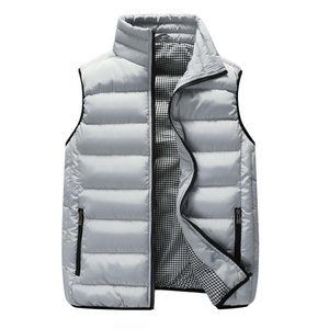 <span class=keywords><strong>Chaleco</strong></span> acolchado estampado frontal cremallera sin mangas estilo inglés personalizado para <span class=keywords><strong>hombre</strong></span> para trajes <span class=keywords><strong>de</strong></span> invierno - Product Image 2