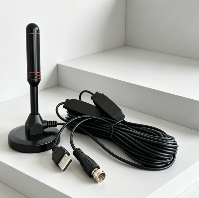 Hot Selling Indoor HD Digital TV Antenna With Magnetic F Adapter Antenna Digitale Per Tv 470-862MHz 25DB