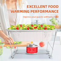 Réchaud à nourriture jetable de haute qualité, réchaud à fondue, réchaud à combustible, ensemble de plats de chef, réchaud à nourriture pour mariage