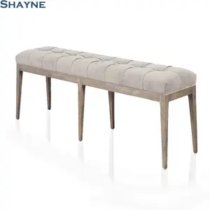 Shayne ODM Pelapis Pabrik Mewah High-End Menyesuaikan Perusahaan Publik Kain Ruang Tamu 18th-century Bahasa Perancis Louis Bench