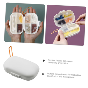 Caja de Almacenamiento de Medicamentos Portátil Multifuncional Mini de PP, Sellada, a Prueba de Humedad, para Viajes, Caja de Subempaque para Tabletas - Product Image 4
