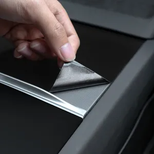 Autocollant de Console centrale pour <span class=keywords><strong>Tesla</strong></span> nouveau modèle 3 Highland <span class=keywords><strong>Alcantara</strong></span> daim Center contrôle Patch décorer Protection décalcomanie - Product Image 3
