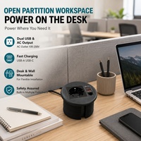 Nouvelle prise de charge USB intelligente et compacte pour bureau, canapé et table, idéale pour les meubles