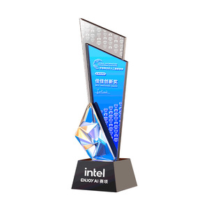 Trophée <span class=keywords><strong>de</strong></span> récompense <span class=keywords><strong>de</strong></span> musique gravé personnalisé pour les concours <span class=keywords><strong>de</strong></span> chant K9 Crystal avec base en verre cristal - Product Image 4