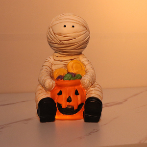 Serie Halloween resina artigianato <span class=keywords><strong>statue</strong></span> da giardino esterno articolo di arredamento caramelle mummia decorazione da giardino - Product Image 5