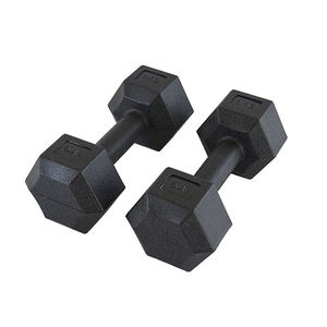 <span class=keywords><strong>Kit</strong></span> d'haltères en caoutchouc hexagonal noir bon marché en gros d'équipement <span class=keywords><strong>de</strong></span> gymnastique à vendre - Product Image 2
