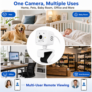 Caméra de surveillance pour bébé 1080P WiFi, caméra de sécurité intérieure, panoramique/inclinaison, audio bidirectionnel, vision nocturne, mini caméra web, prise en charge OEM ODM - Product Image 4