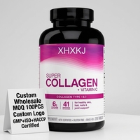 Collagène Super Supplémentaire Personnalisé à Livraison Rapide, Marque Privée OEM, avec Vitamine C et Soutien pour la Peau, les Cheveux, les Ongles et les Articulations pour Adultes