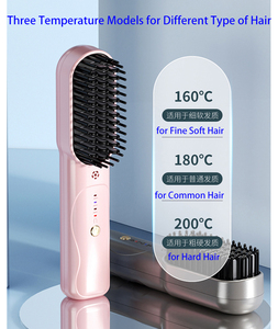 USB Rechargeable Anti-Scald Comb Cordless <strong>Hair</strong> <strong>Straightener</strong> Comb Fast Heating <strong>Mini</strong> <strong>Hair</strong> <strong>Straightener</strong> - Product Image 3